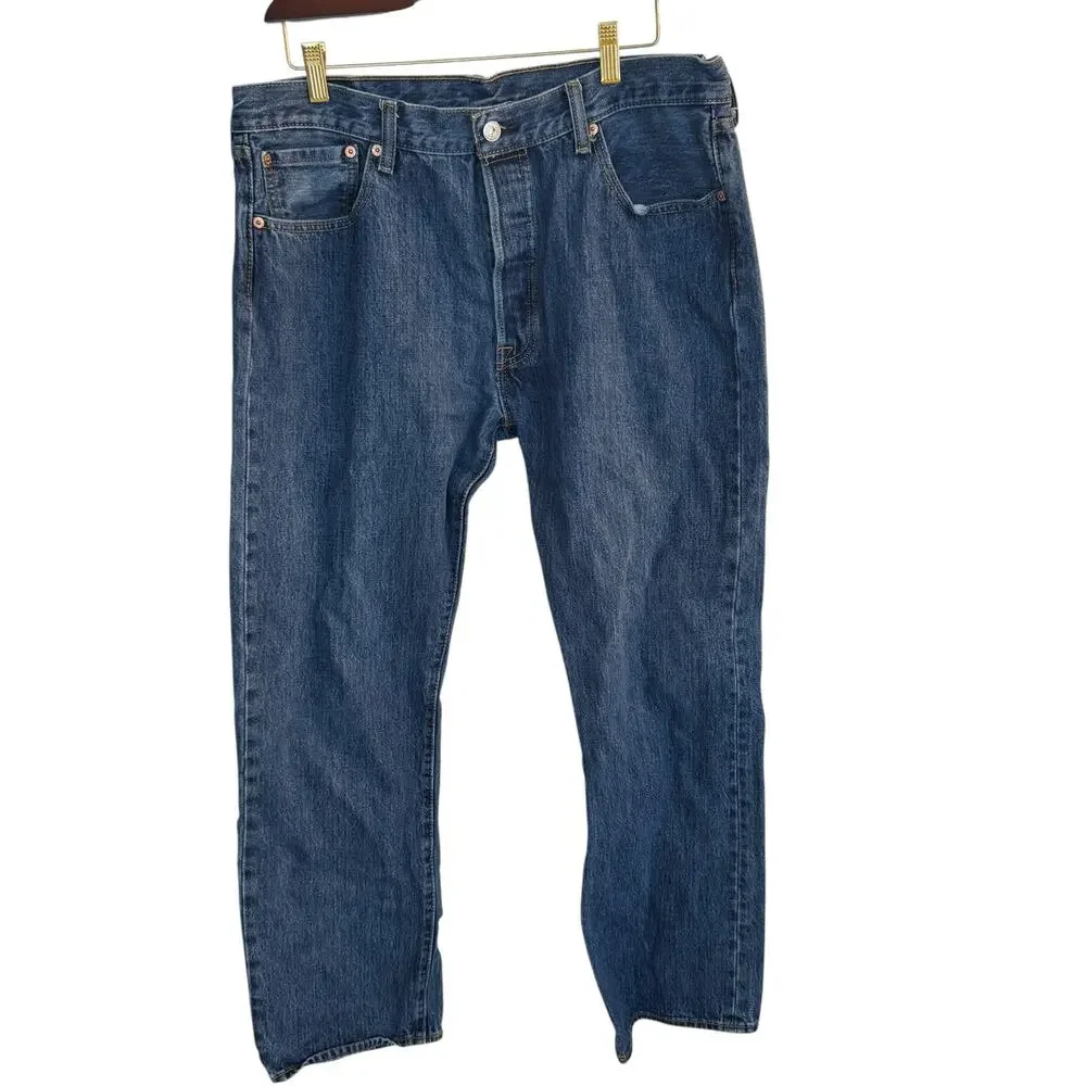 Levi's 501 Jeans Men's 36 Blue‎ Bootcut Denim Button Fly Medium Wash